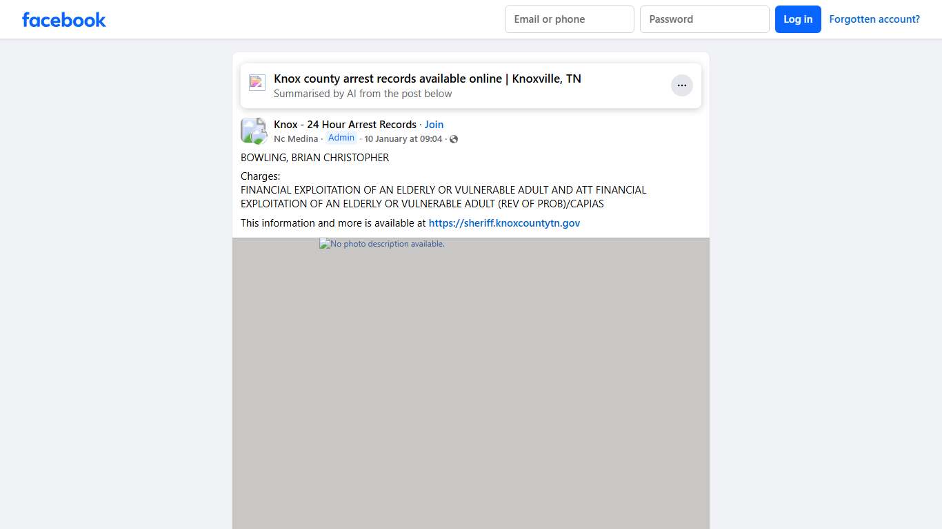 Knox - 24 Hour Arrest Records | BOWLING, BRIAN CHRISTOPHER | Facebook